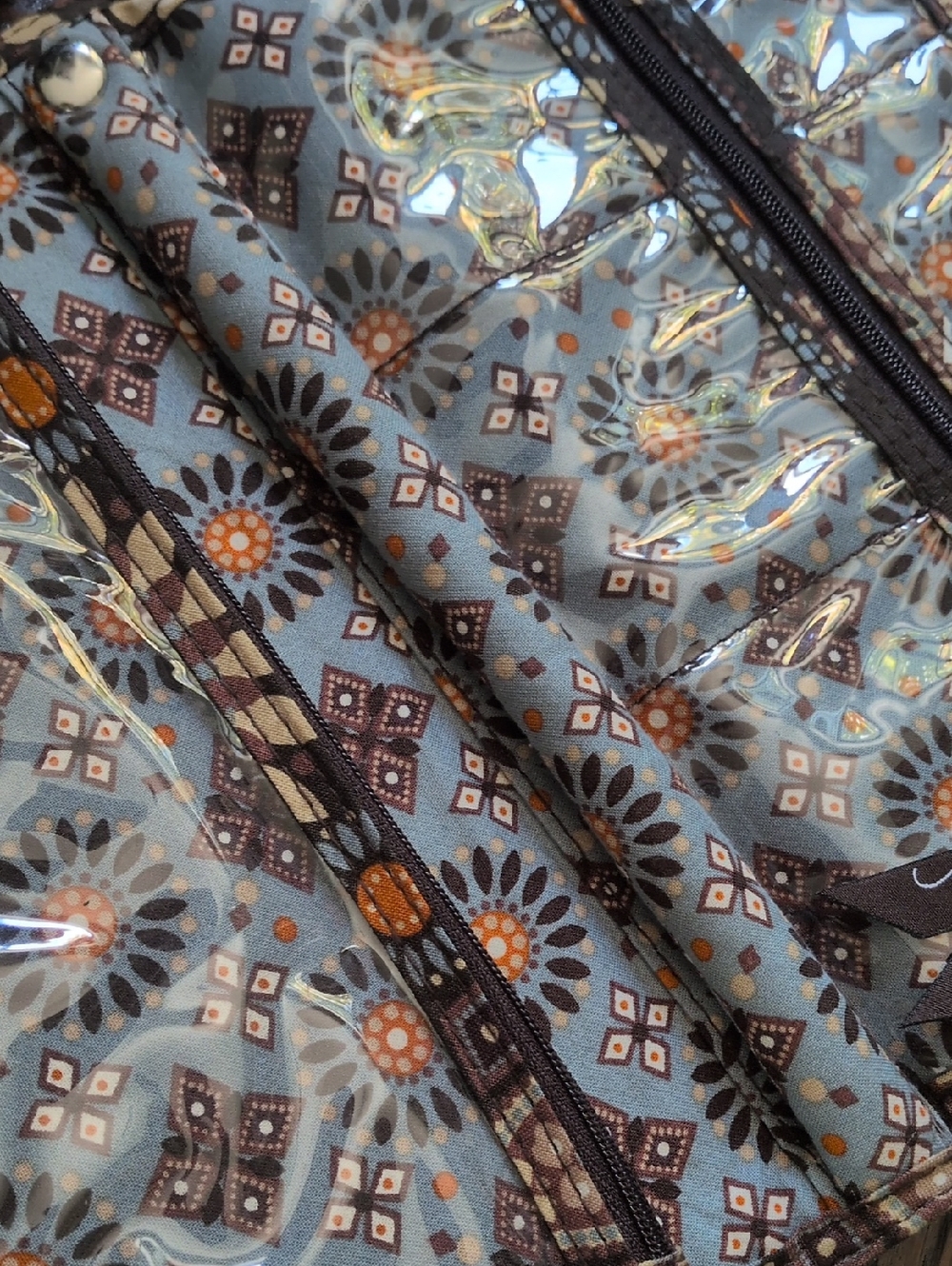VERA BRADLEY I Quilted Canyon Floral Medallion Print Jewelry Travel Book Folio - Picture 8 of 14